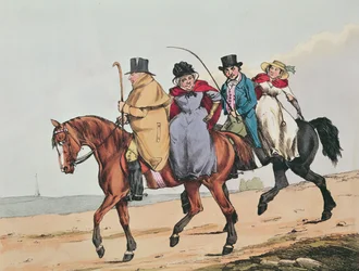 La Yeomanry de Inglaterra haciendo una visita